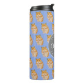 ブルー私はハムスターのハムスターのパターンが大好き タンブラー (回転左)