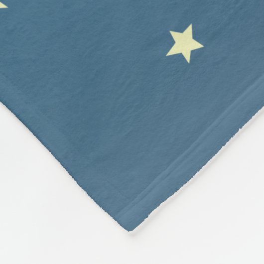 ブルー私は月とバック外宇宙にあなたを愛している フリースブランケット (角)