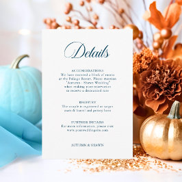 ブルー秋イン結婚ラブ |詳細 エンクロージャーカード