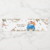 ブルー秋カボチャートラック赤ちゃんシャワー ペットボトルラベル (シングルラベル)