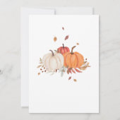 ブルー秋カボチャートラック赤ちゃんシャワー 招待状 (裏面)