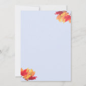 ブルー秋スカイ感謝祭 招待状 (裏面)