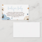 ブルー秋秋の赤ちゃんシャワーブックベビー エンクロージャーカード (正面/裏面)