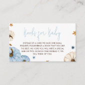 ブルー秋秋の赤ちゃんシャワーブックベビー エンクロージャーカード (正面)