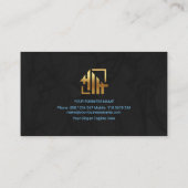 ブルー稲妻ウェーブブラックホグランジーム電気技師 名刺 (裏面)