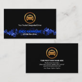 ブルー稲妻パルス金ゴールドタクシー指定ドライバ 名刺 (正面/裏面)