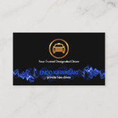 ブルー稲妻パルス金ゴールドタクシー指定ドライバ 名刺 (正面)