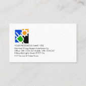 ブルー稲妻パワーズ電気 名刺 (裏面)