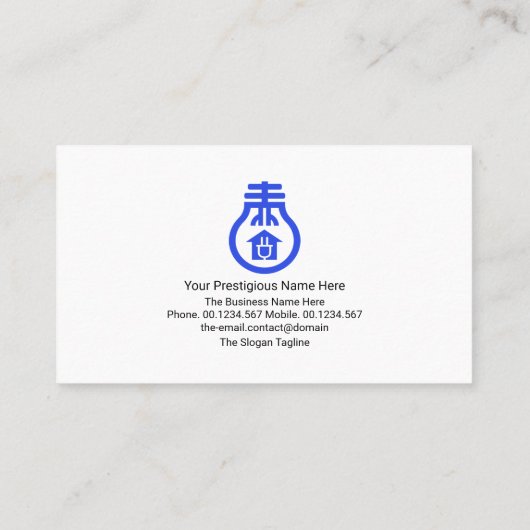 ブルー稲妻電器バルブ電源プラグ回路 名刺 (裏面)