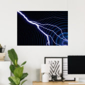 ブルー稲妻 ポスター (ホームオフィス)