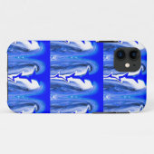 ブルー稲妻 Case-Mate iPhoneケース (裏面(横))