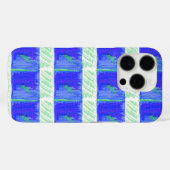 ブルー系抽象的海事デザイン Case-Mate iPhoneケース (裏面 (横))