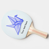 ブルー紙クレーン 卓球ラケット (横)