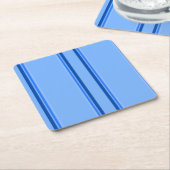 ブルー紙コースター スクエアペーパーコースター (アングル)