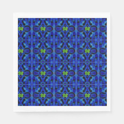 ブルー紙ナプキン スタンダードランチョンナプキン (正面)