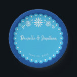 ブルー紙ピカドール紙プレート ペーパープレート<br><div class="desc">ブルーメキシカンパペルピカドパーティー</div>