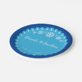 ブルー紙ピカドール紙プレート ペーパープレート (アングル)