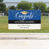 ブルー紙吹雪卒業 横断幕 (インサイチュ)