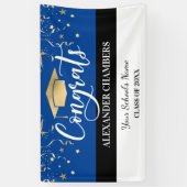 ブルー紙吹雪卒業 横断幕 (縦)