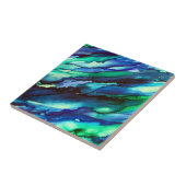 ブルー素晴らしアルコールイ絵画ンク タイル (側面)