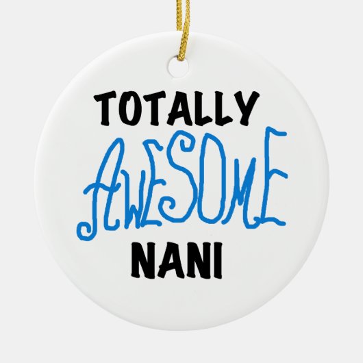 ブルー素晴らしトータルなにTシャツ&ギフト セラミックオーナメント (正面)