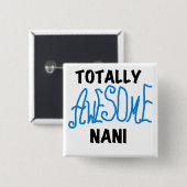 ブルー素晴らしトータルなにTシャツ&ギフト 缶バッジ (正面&裏面)