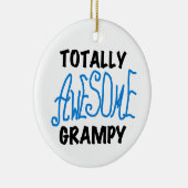 ブルー素晴らしトータルTシャツとギフト セラミックオーナメント (右)