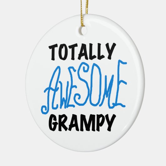 ブルー素晴らしトータルTシャツとギフト セラミックオーナメント (左)