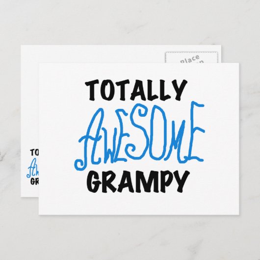 ブルー素晴らしトータルTシャツとギフト ポストカード (正面/裏面)