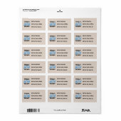 ブルー素晴らしトータルTシャツとギフト ラベル (フルシート)