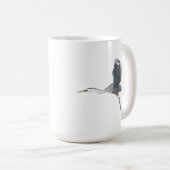 ブルー素晴らしヘロンがマグを外す コーヒーマグカップ (正面右)