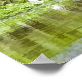 ブルー素晴らしヘロンが池で ポスター (角)