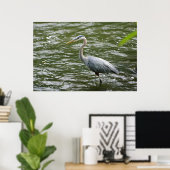 ブルー素晴らしヘロンのポスター ポスター (ホームオフィス)