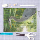 ブルー素晴らしヘロンインポンドグリーンティッシュペーパー 薄葉紙 (クラフト)