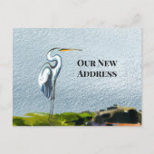 ブルー素晴らしヘロンウォーターフロント新しいアドレス 案内ポストカード (正面)