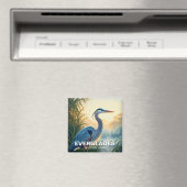 ブルー素晴らしヘロンエバーグレーズナショナルパークフロリダ マグネット (インサイチュ (食洗機))