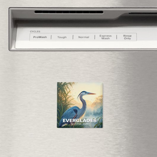 ブルー素晴らしヘロンエバーグレーズナショナルパークフロリダ マグネット (インサイチュ (食洗機))