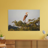 ブルー素晴らしヘロンツリートップ キャンバスプリント (インサイチュ (リビング))