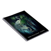 ブルー素晴らしヘロンノートブック ノートブック (右側)