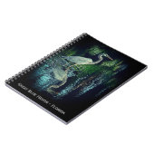 ブルー素晴らしヘロンノートブック ノートブック (左側)