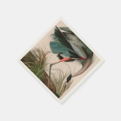 ブルー素晴らしヘロンバードオブアメリカオードボンプリント スタンダードカクテルナプキン (角)