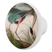 ブルー素晴らしヘロンバードオブアメリカオードボンプリント セラミックノブ (右)