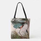 ブルー素晴らしヘロンバードオブアメリカオードボンプリント トートバッグ (裏面)