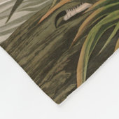 ブルー素晴らしヘロンバードオブアメリカオードボンプリント フリースブランケット (角)