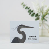 ブルー素晴らしヘロンヒルトンヘッドSCポストカード ポストカード (スタンド正面)