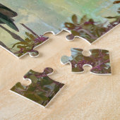 ブルー素晴らしヘロンペアデジタルアートジグソーパズル ジグソーパズル (側面)