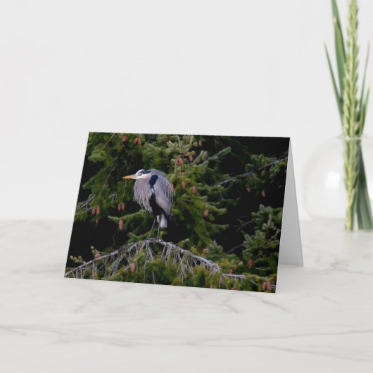 ブルー素晴らしヘロンレストサンキューカード サンキューカード (正面)