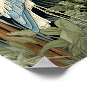 ブルー素晴らしヘロンヴィンテージスタイル ポスター (角)