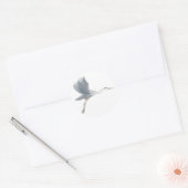 ブルー素晴らしヘロン取り出しシール ラウンドシール (封筒)