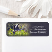 ブルー素晴らしヘロン差出人住所 ラベル (インサイチュ)